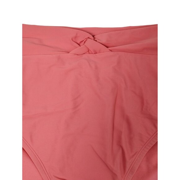 Time and Tru Womens 3XL Peach Glow High Knotted Waist Bikini Bottoms New - Picture 3 of 7